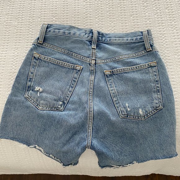 Agolde Riley Denim Short Size 23 - Picture 3 of 4